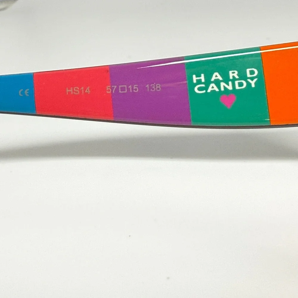 Hard Candy HS14 Tortoise Rainbow Striped Eyeglass Frames 57-15-138